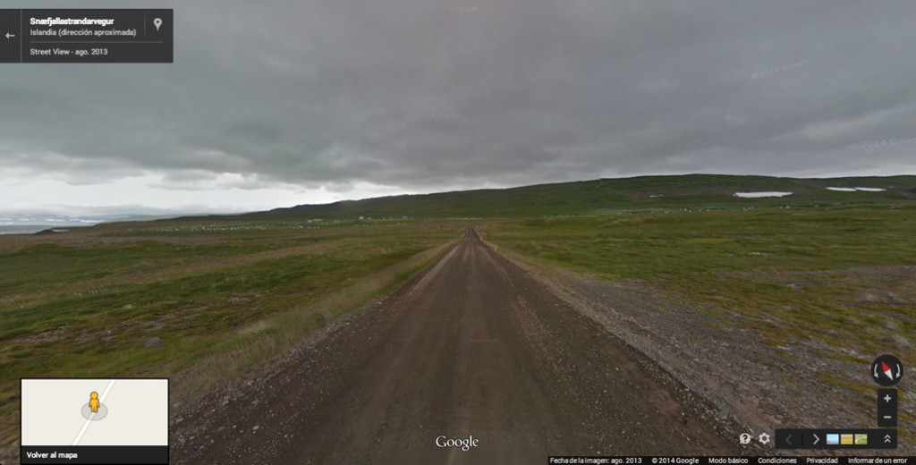 Aquí termina el alcance de Google Street View en nuestra ruta a Æðey | Google Street View